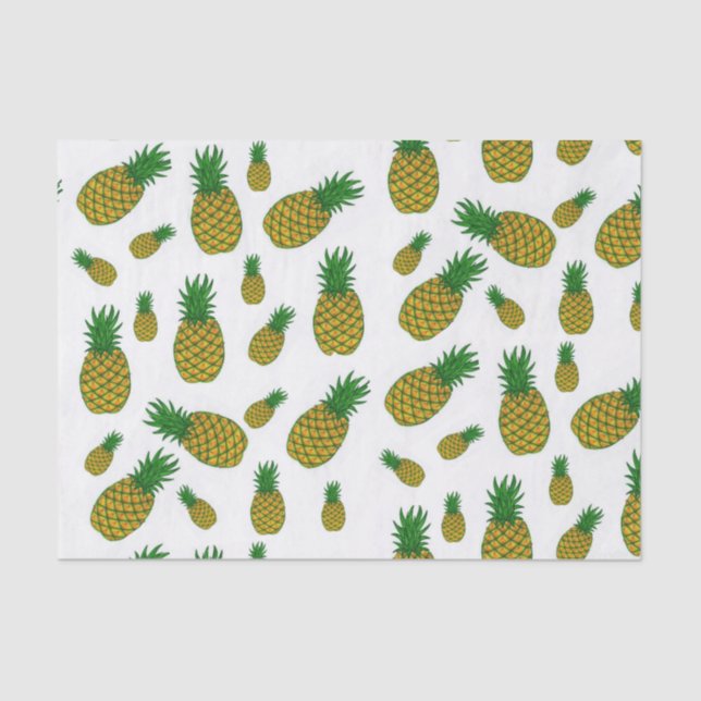 Mousseline Ananas en papier tissu (Recto)