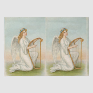 Mousseline Angle avec papier de tissus de harpe
