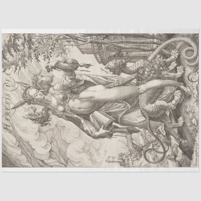 Mousseline Antonius Eisenhoit - Haeresis Dea Découpage Papier (Recto)