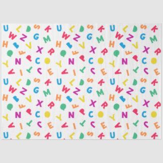 Mousseline Arc en ciel Alphabet Scramble Papier