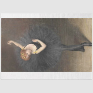 Mousseline Ballerina dans le papier de découpage noir