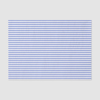 Mousseline Bandes blanches et bleues fines - Papier de tissus