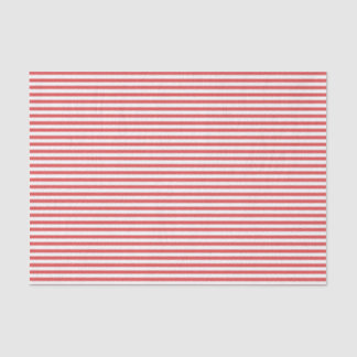 Mousseline Bandes fines rouges et blanches - Papier de tissus