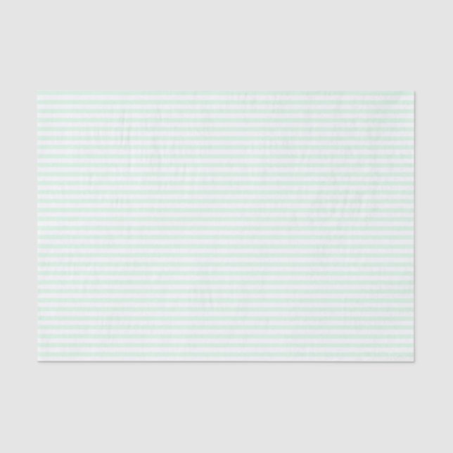 Mousseline Bandes vertes et blanches à menthe mince - Papier  (Recto)