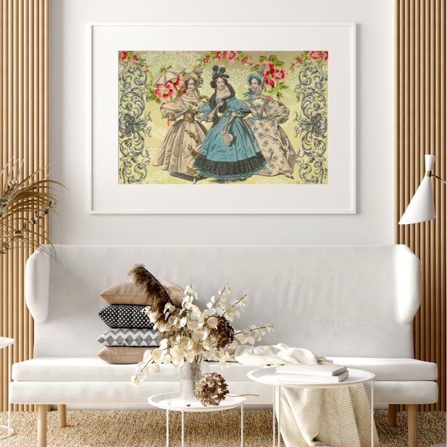 Mousseline Belles Dames, Découpage Tissu Papier (Créateur téléchargé)