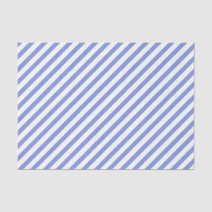 Mousseline Bleu nautique et Blancs - Papier papier