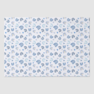 Mousseline Blue Boho Rainbow Thème Cadeau Tissu Papier