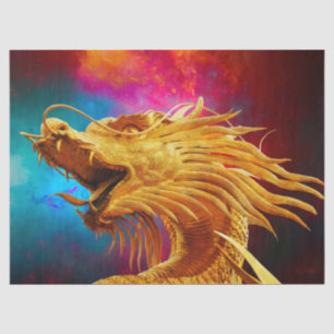 Mousseline bonne chance papier de tissu dragon chinois
