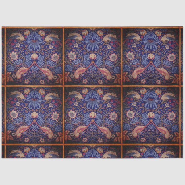 Mousseline Carrelage d'oiseaux Conception 2 Découpage papier  (Recto)