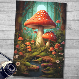 Mousseline Champignons dans la forêt 2 papier de découpage