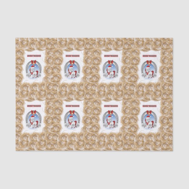 Mousseline Cheval en papier de tissu décoratif (Recto)