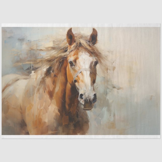 Mousseline Cheval sauvage 4 Papier de découpage (Recto)