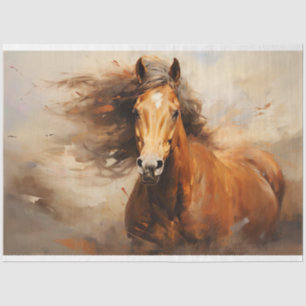 Mousseline Cheval sauvage 5 papier découpage