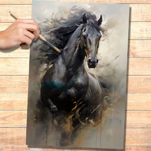 Mousseline Cheval sauvage 9 Papier de découpage