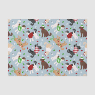 Mousseline Christmas Goldendoodle Labradoodle Tissu Papier