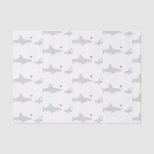 Mousseline Coeur mignon pourpre de requin Papier de tissus