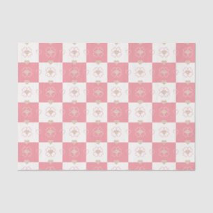 Mousseline Coeurs de Jacquard doux À damiers papier de tissus