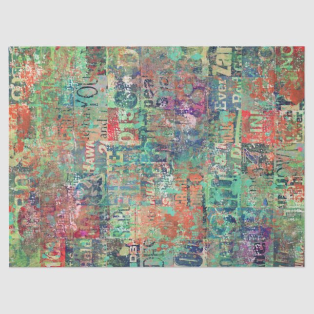 Mousseline Collage d'art Tissu ou papier découpage (Recto)