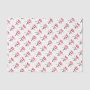 Mousseline crocus orange rouge aquarelle papier tissu