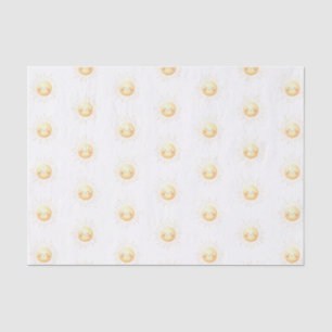 Mousseline Cute Kids Yellow Sunshine 10lb Papier Tissu, Blanc