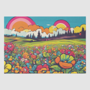 Mousseline Daisy Delight Pop Art Blossoms papier découpage