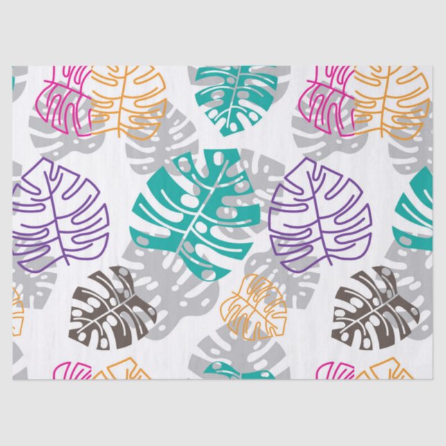 Mousseline décoration papier feuille (Recto)