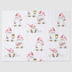 Mousseline Découpage papier de tissus - Gnomes de Noël
