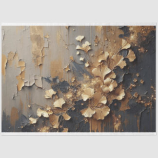 Mousseline Découpage Papier Tissu Gingko Faune de la flore Fe