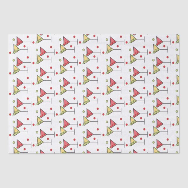 Mousseline Deux cocktails - Papier Tissu (Recto)