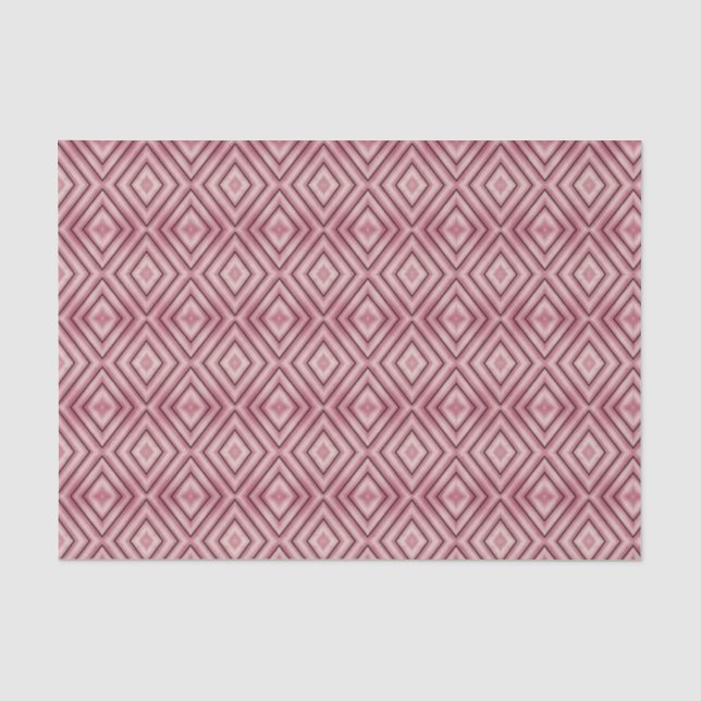 Mousseline Diamants rouges et noirs sur papier de tissus (Recto)