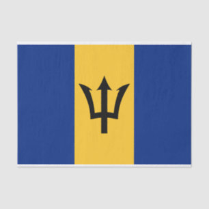 Mousseline Drapeau de la Barbade papier de tissus