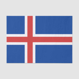 Mousseline Drapeau de l'Islande Papier de tissus