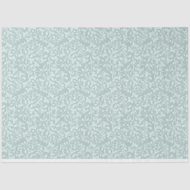 Mousseline Élégant papier Tissu Turquoise (Recto)