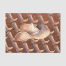 Ensemble de papier de tissus (2) Casquette de cowb