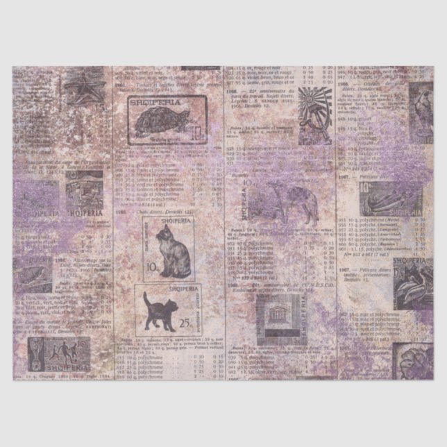 Mousseline Ephemera Lavendar Papier Series Design 15 (Recto)