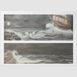 Mousseline Expédier Dans Le Papier Tissu De Découpage De Nuit
