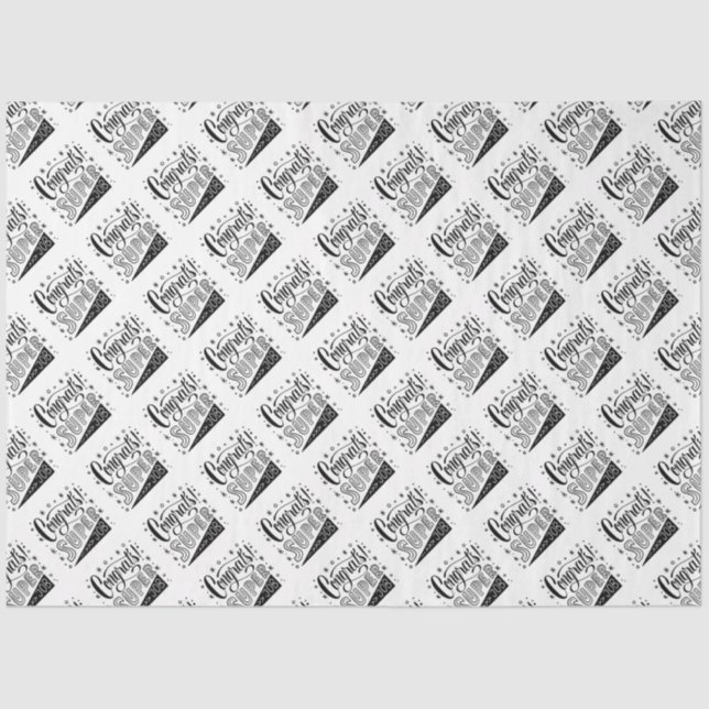 Mousseline Félicitations Papier Tissu (Recto)