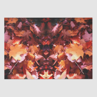 Mousseline Feuilles d'automne du plancher forestier Papier de