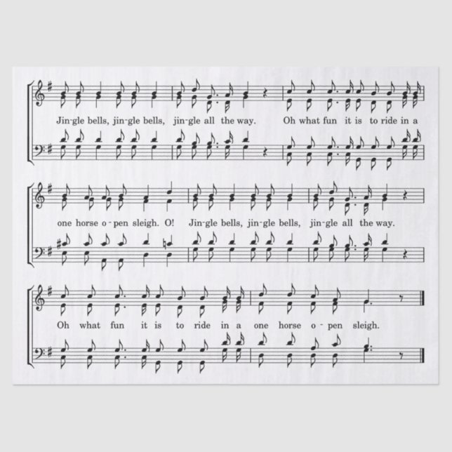 Mousseline feuillet sonnerie musique papier tissu (Recto)