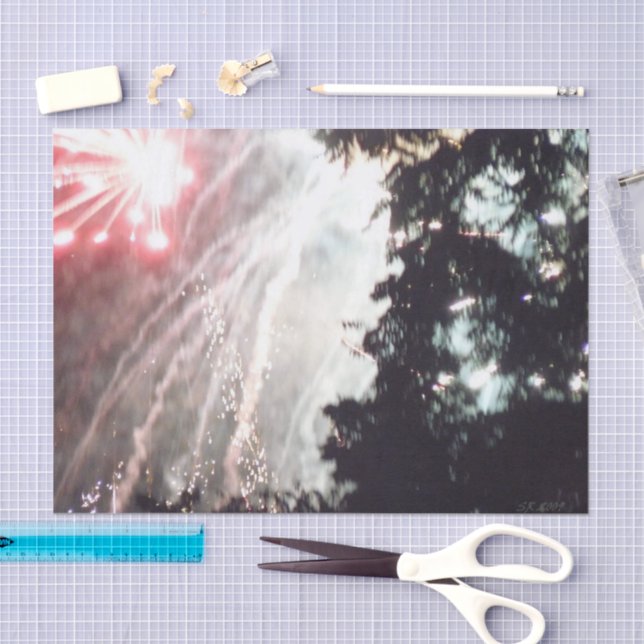 Mousseline Fireworks 14 papier de tissu (Artisanat)