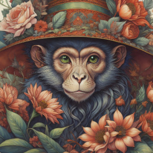 Mousseline Flower Hat  cute chimp v10 Tissue paper