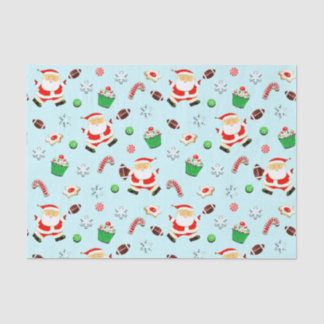 Mousseline Football Noël Fête Tissu Papier
