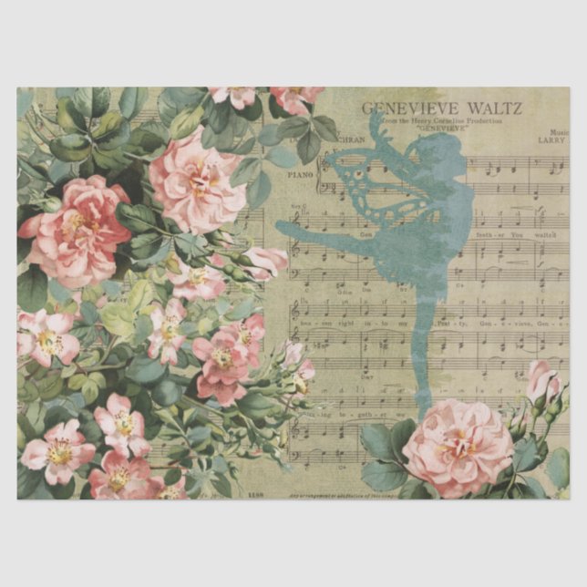 Mousseline Génevieve Waltz Decoupage | Papier Tissus (Recto)