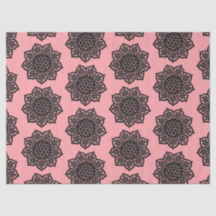 Mousseline GOTHIC SUN Black Rose Celtic Knots Papier de tissu