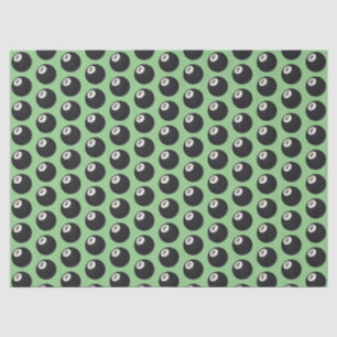 Mousseline Huit boules Y2K Snooker 90s sauge vert papier de t