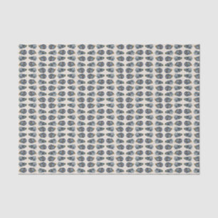 Mousseline Huîtres sur le papier de mouchoir à moitié coque 