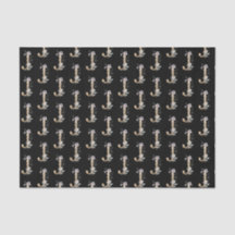 J Monogram Floral Tissu Papier