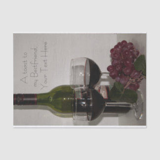 Mousseline Jeu de papier de tissus (2) Toast à mon meilleur a