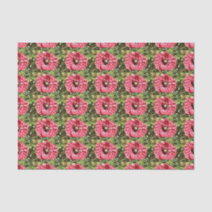 Mousseline Joli Rouge Fleur de Pavot Macro Tissu Papier