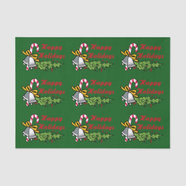 Mousseline Joyeuses fêtes papier de papier journal (Recto)